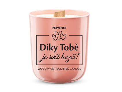 ravina sojova svicka dreveny knot diky tobe je svet hezci